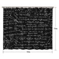 thumbnail image 5 of Math Equations 3D Shapes Black Pattern Shower Curtain 84"x72" ,Bathroom Decorative Shower Curtains Set with 12 Hooks,Modern Waterproof Washable Shower Curtain, 5 of 6