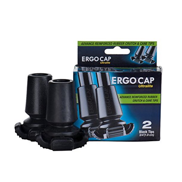 Ergocap® Ultralite Cane Rubber Tip (2 Crutch TipsUniversal for Canes)