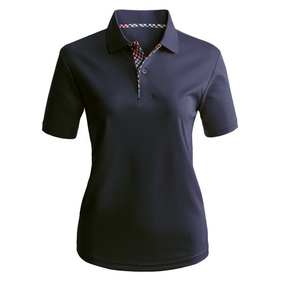 CLOVERY Women's Activewear Quick Drying 2-Button Placket Polo Short Sleeve Shirt (S-3XL)