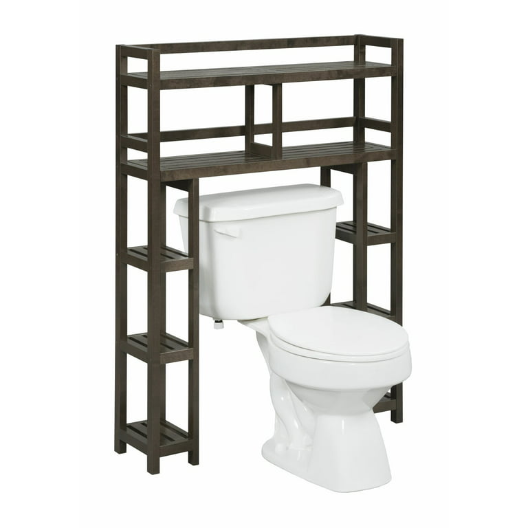 9.05'' W x 24.4'' H x 9.05'' D Solid Wood Free-Standing Bathroom Shelves