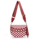 thumbnail image 1 of Bolso Riñonera Cruzado de Nylon a Cuadros para Mujer Rojo A07, 1 of 6