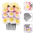 thumbnail image 5 of 4 Uds. Peines laterales para el pelo para mujer, horquilla de flor de Plumeria, peines para chicas adolescentes, tocados de novia, decoraciones, 5 of 5