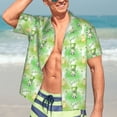 thumbnail image 7 of Daiia Happy St. Patrick's Day Print Hawaiian Shirt for Men Gentle Cotton Regular Short Sleeve Casual,Large, 7 of 7
