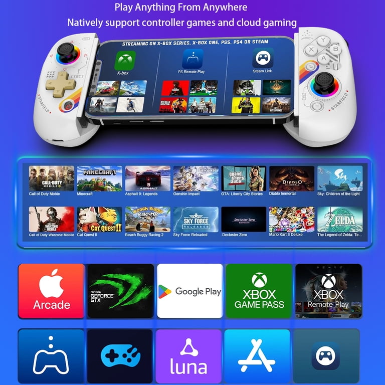 Phone Controller for iPhone/iPad/Android IOS Mfi Gamepad Support