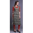 thumbnail image 3 of Bimba Kurta Droite Imprimée Indienne en Rayonne Slub Robe Tunique à Manches 3/4 pour Femmes, 3 of 6