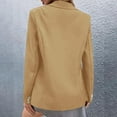 thumbnail image 3 of Ogiraw Womens Tops Coats for Women Women's Blazers & Suit Jackets Autumn and Winter Women's Casual Long Sleeved Solid Color One Button Suit Jacket Khaki, 3 of 4