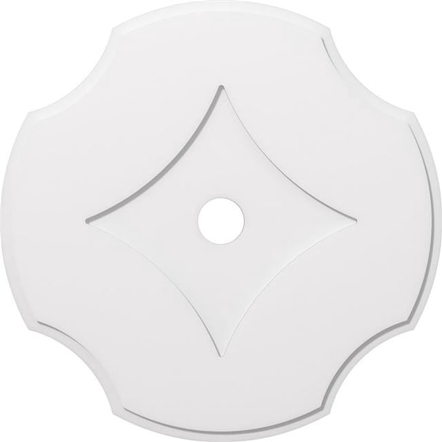 Ekena Millwork CMP38PL-04000 38 Po OD x 4 Po ID Carré Percival Architectural Grade PVC Contemporain Plafond Médaillon