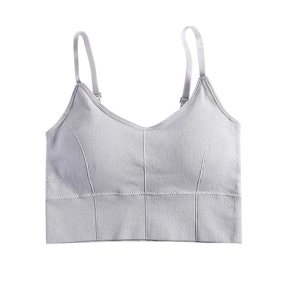 Fgnfyis Tank with Built in Bra Womens Tank Tops Strap Stretch Cotton Camisole with Built in Padded Shelf Bra Small Color A Sports Bras for Women Grey One Size