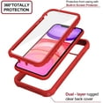 thumbnail image 3 of CellEver Compatible with iPhone 11 Case, Clear Full Body Heavy Duty Protection Shockproof Rugged Transparent Cover with Built-in Clear Screen Protector - Red, 3 of 7