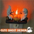 thumbnail image 6 of 2024 Ghost Campfire Flickering Nightlight, Halloween Night Lights Plug into Wall, 3D Spooky Fire Marshmallow Night Light, Ghost Pumpkin Night Light Dusk Funny Halloween Room Decorations (A-1PC), 6 of 8