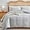 Light Grey, variant on Waffle Weave Duvet Cover Queen Size, White Textured Duvet Cover Set, Soft and Breathable Comforter Cover, 3 Pieces Microfiber Bedding Set for All Season(White,Queen)