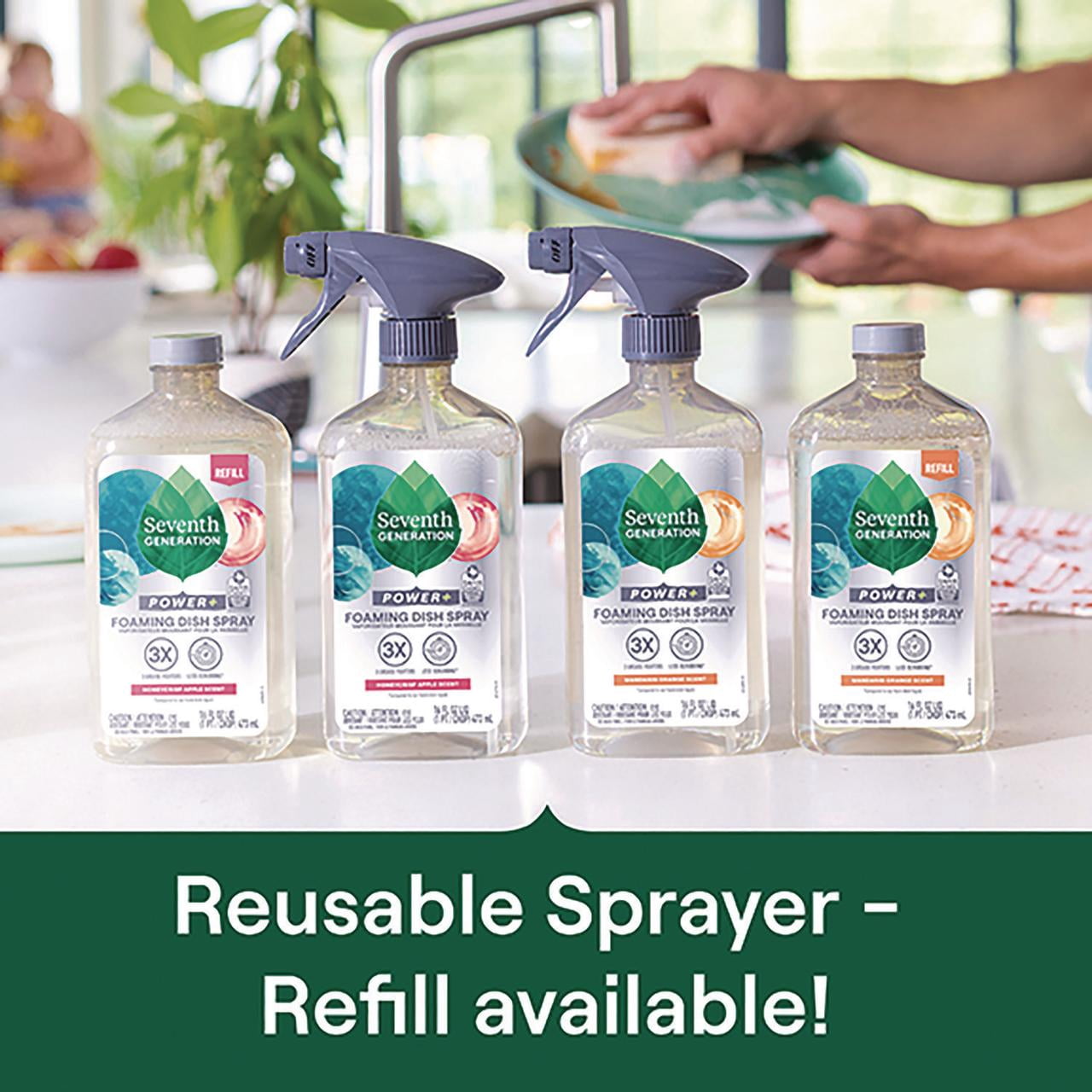 Foaming Dish Spray, Mandarin Orange Scent, 16 oz Bottle | Bundle of 2 Each