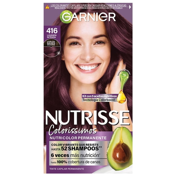 Tinte para cabello Garnier Nutrisse coloríssimos 416 lavanda intensa