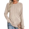 thumbnail image 4 of Zeagoo Fall Tops for Women Long Sleeve Shirts Casual Cotton Blouses Dressy Pleated Tunics, 4 of 7