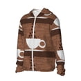 thumbnail image 2 of Kll Coffee Cafe Cup Print Men'S Women’s Upf 50+ Sun Protection Outdoor Hoodie Jacket Long Sleeve Fishing Hiking Performance Shirt- Medium, 2 of 8