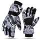 thumbnail image 5 of Guantes de esquí de tres capas de algodón con forro polar, gruesos, antideslizantes, cálidos, resistentes al frío y al viento, para hombre y mujer, para invierno, 5 of 6