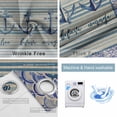 thumbnail image 4 of Nautical Archor Blackout Curtains for Bedroom/Living Room, Thermal Insulated Kitchen Curtains, Vintage Country Ocean Archor Blue Stripes Grommet Darkening Window Treatment Drapes 52"x72"x2, 4 of 8