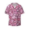 thumbnail image 3 of Balery Sweet Heart Men's Casual Button Down Shirt Short Sleeve Textured Summer Cuban Beach Shirts-, 3 of 7