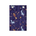 thumbnail image 1 of Galaxy Hanging Pocket Organizer, Repetitive Pattern of Cartoonish Astronauts Rockets and Planets Outer Space, Printed Polyester Storage Bag with Pockets, 14" x 20", Indigo Multicolor, 1 of 2