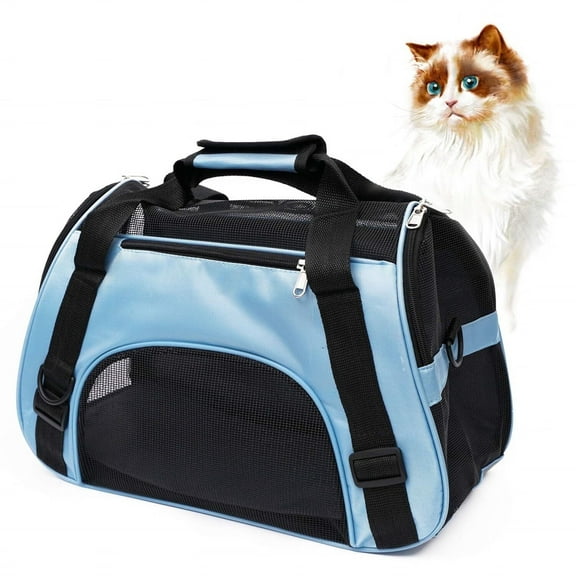 Odies Cat Carrier Soft Pet Carrier,Pet Carrier Airline Approved Cat Carriers & Dog Carriers for Small Dogs,Breathable Mesh Travel Portable Bag & Pet Carrier for Cat,Blue