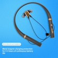 thumbnail image 5 of Wireless Bluetooth Earbuds, 75Hrs Playback, LED Display Charging Case, Ear Hooks, IPX7 Waterproof, Over-Ear Design for Sports, Running, Workout - Gold, 5 of 7