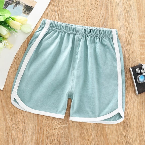 Kids Shorts Girls Mint Green High Waisted Causal Summer Clothes Essentials Shorts 6-12 Months