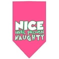 thumbnail image 4 of Christmas Pet and Dog Bandana Screen Printed, "Nice Until Proven Naughty", 4 of 5