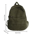 thumbnail image 3 of Mochilas escolares simples para mujer, mochila de viaje informal Vintage para mujer, mochila (verde), 3 of 8