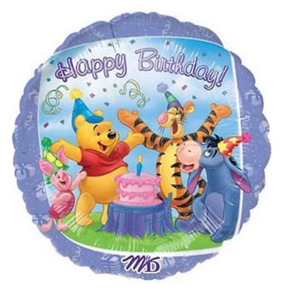 Winnie the Pooh 'Happy Birthday' Foil Mylar Balloon (1ct)