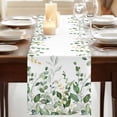 thumbnail image 3 of Table Runners 48 Inches Long Dress Scarves, Sage Green Eucalyptus Farmhouse Kitchen/Dining Table Runner, Short Coffee Tablerunners, Watercolor Spring Weeping Botanical 13x48 Inch, 3 of 9
