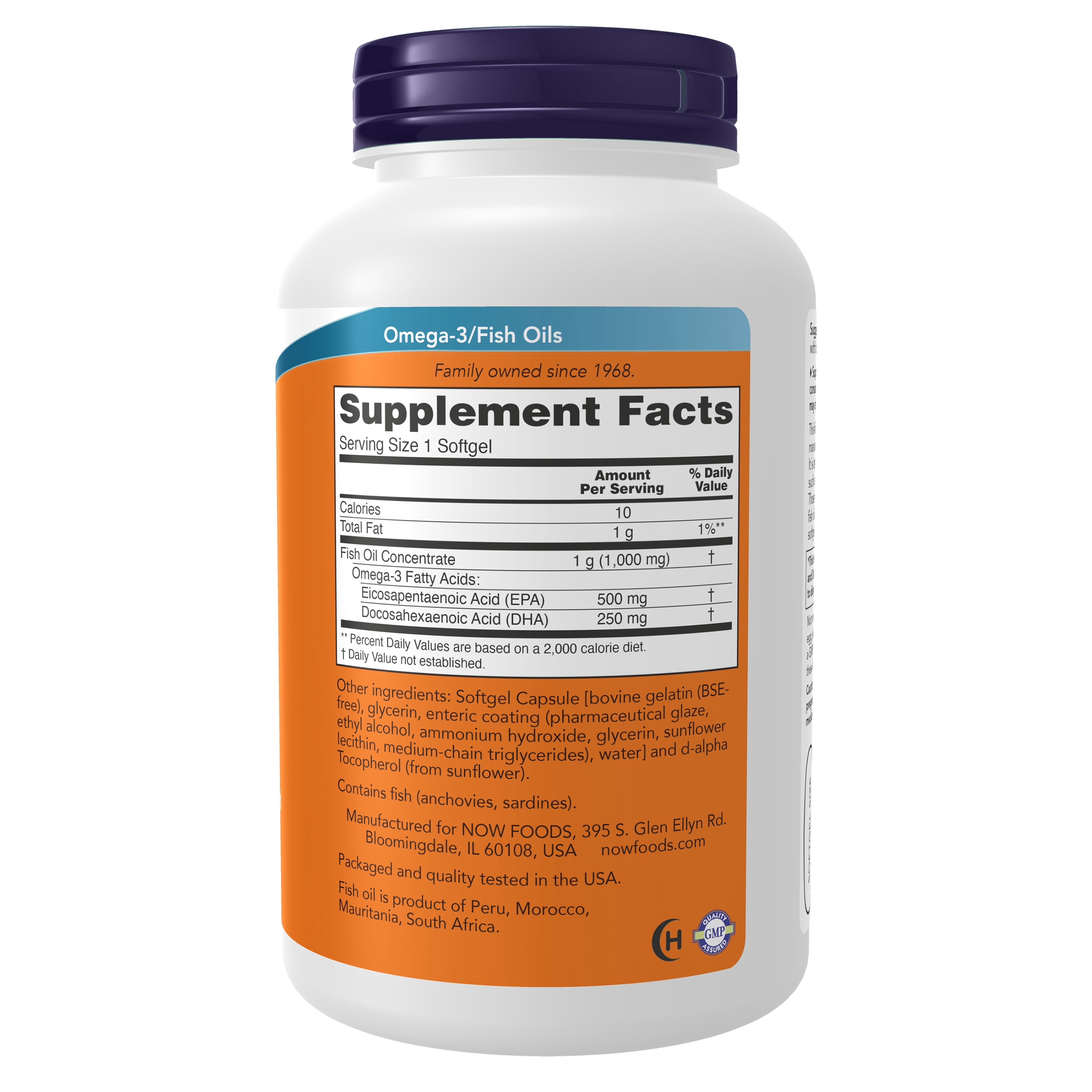 NOW Supplements, Ultra Omega-3 Molecularly Distilled and Enteric Coated, 180 Softgels
