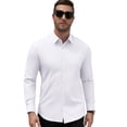 thumbnail image 4 of COOFANDY Mens Stretch Dress Shirts Long Sleeve Button Down Shirt Regular Fit Formal Business Shirts, 4 of 10