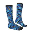 thumbnail image 3 of Daiia Sports Socks Hawaiian Style Printed Novelty Crew Socks for Men Women Knee High Socks Cotton Socks Soft & Breathable Support Unisex Socks, 3 of 9