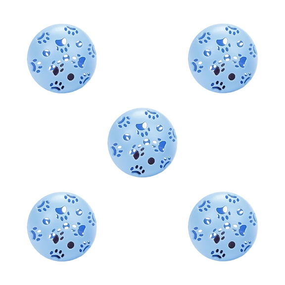 5 Pcs Colorful Plastic Bell Balls for Cats, Hollow Mesh Rattling Ball Toy for Chasing and Pouncing, Interactive Sound Toy for Indoor Pet Exercise