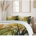 thumbnail image 6 of Ambesonne Fall Duvet Cover Sets, Autumn Forest Peace View, 2-King, Orange Green, 6 of 7