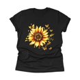 thumbnail image 4 of NAMTYQX Blouses for Women Basic Plus Size Stretchy Short Sleeve Muster Crew Neck Graphic Soft Loose Womens T Shirts Loose Fit Black Size 2XL, 4 of 5