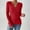 1Red, variant on Knitted Stripe Sweater for Womens Henley Neck Tees Button Down Long Sleeve Shirts Slim Fitted Pull Over Sweater Blouses Plain Classic Outfits