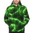thumbnail image 4 of Bingfone Green Lightning Men'S Drawstring Hoodie Long Sleeve Pocket Sweatshirts-Small, 4 of 9