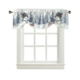 thumbnail image 4 of Christmas Snowflake Bird Snowman Window Curtain Living Room Kitchen Cabinet Tie-up Valance Curtain Rod Pocket Valance, 4 of 6