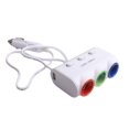 thumbnail image 1 of Shisuyan Car Charging Splitter Car Cigarette Lighter Charger Copper Construction 1Set, 1 of 8