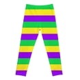 thumbnail image 4 of Leggings for Girls Kids Carnival Printed Leggings Fashion Athletic Casual Base Layer Pants Kids Active Yoga Pants Streetwear Purple 3 Years-4 Years, 4 of 4