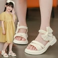 thumbnail image 4 of NOKIO Children'S Trendy Platform Sandals Girls' Chic Slide Sandals Girls' Sandals Summer Children's Soft Sole Shoes Pearl Decoration Fashion Girls' Bow Princess Shoes Baby Beach Shoes, 4 of 9