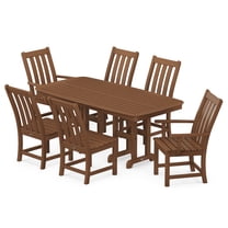 POLYWOOD Vineyard 7-Piece Dining Set in Teak
