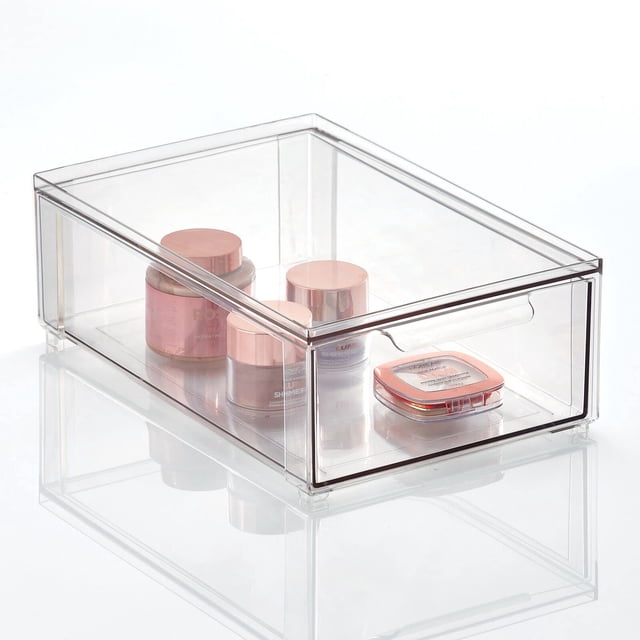 Organizador de almacenamiento mDesign Lumiere con cajón extraíble, juego de 3