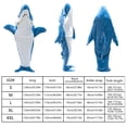 thumbnail image 1 of Pijama de tiburón de dibujos animados para niños y padres, traje de juego con capucha, manta de franela cálida, ropa de casa divertida para fiesta de sueño, novedad Fivean unisex, 1 of 2