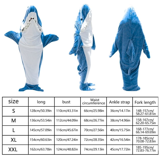Pijama de tiburón de dibujos animados para niños y padres, traje de juego con capucha, manta de franela cálida, ropa de casa divertida para fiesta de sueño, novedad Fivean unisex