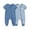 15Blue39, variant on MEZZALL Child 2-Pack Baby Boys Romper Striped Jumpsuit With Two Way Zipper Soft Bodysuit For Toddler Playwear O-Neck Holiday Onesies