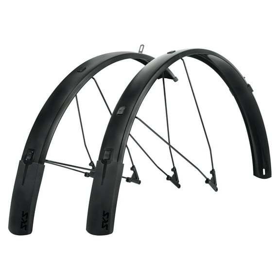 SKS B65 Bluemels Style Full Coverage Fender Set - 65mm, 27.5/29/700 x 1.75-2.25", Matte Black