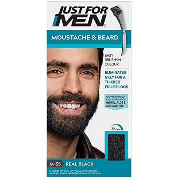 Just For Men Color Gel Mustache & Beard M-55 Real Black, 1 Count