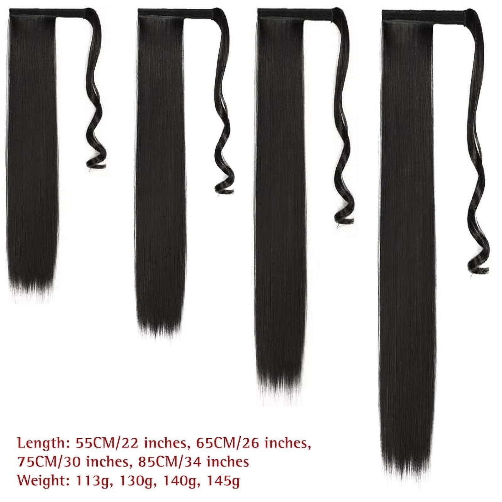 DIFEI 22-34 Inch Synthetic Long Straight Ponytail Wig Straps Wrapped Around Woman's Ponytail Natural Ponytail Hair Extension